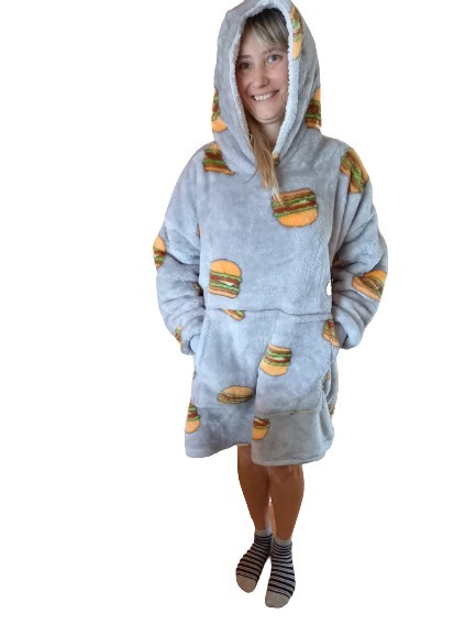 Burger snuddie hoodie free size