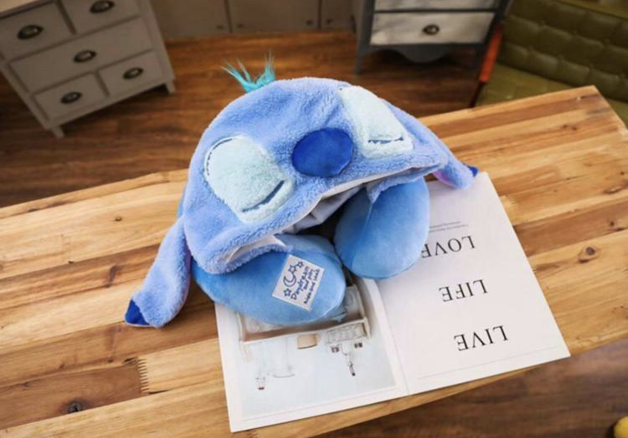 Stitch plush neck pillow 