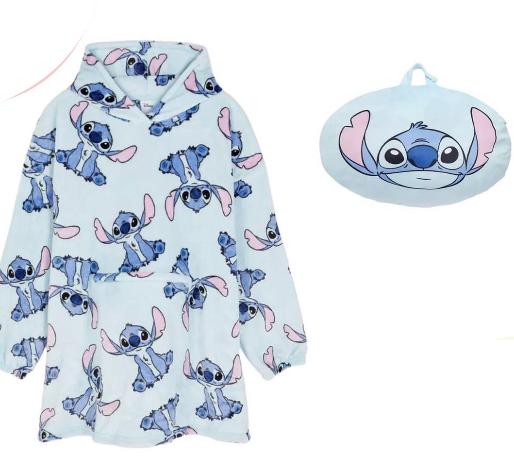 Stitch hoodie blanket pillow cushion free sizs